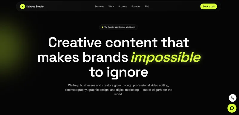 Kairocs Studio website preview